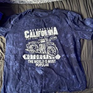 Blue tye dye miter toe shirt